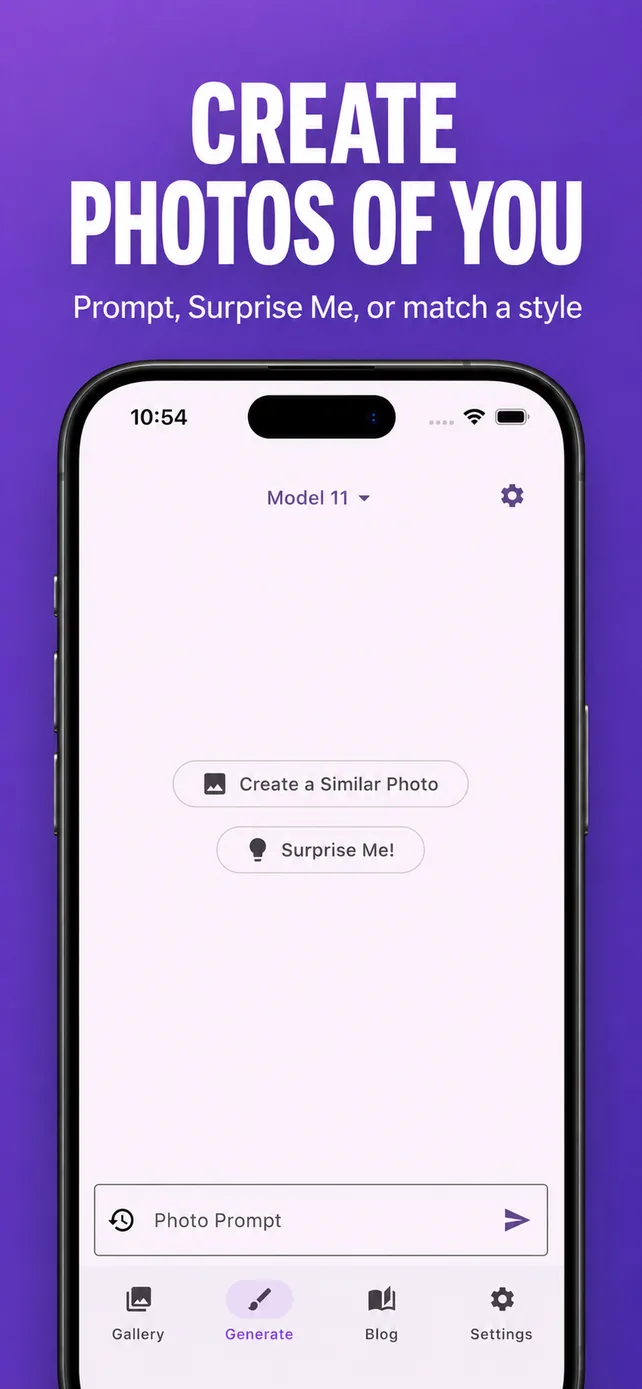 Create personalized photos of yourself