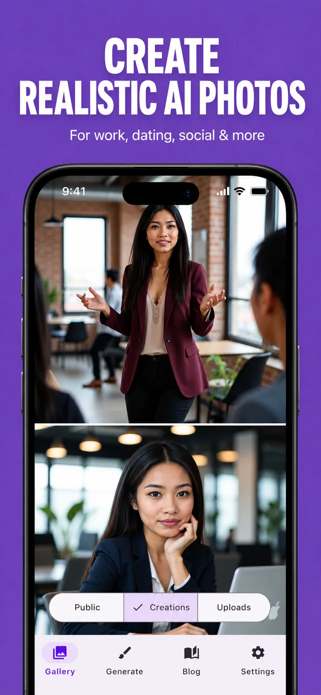 Create realistic AI photos in My AI Photo Shoot