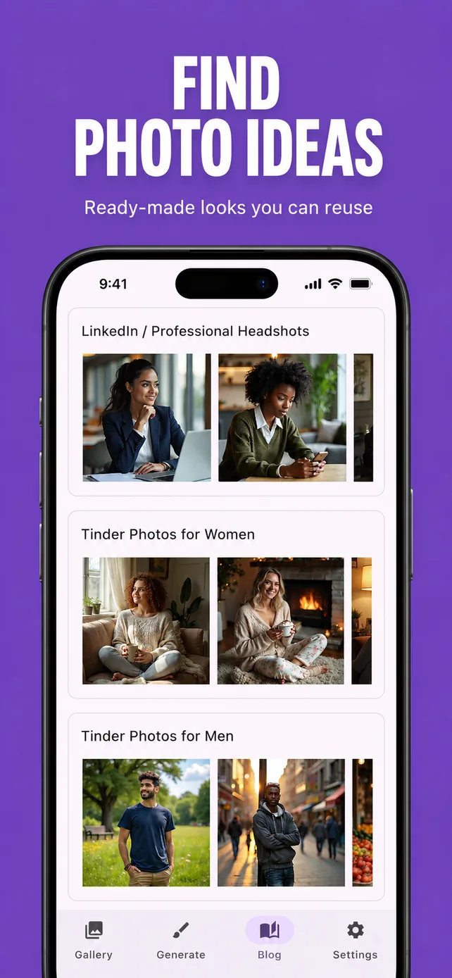 Find reusable AI photo ideas